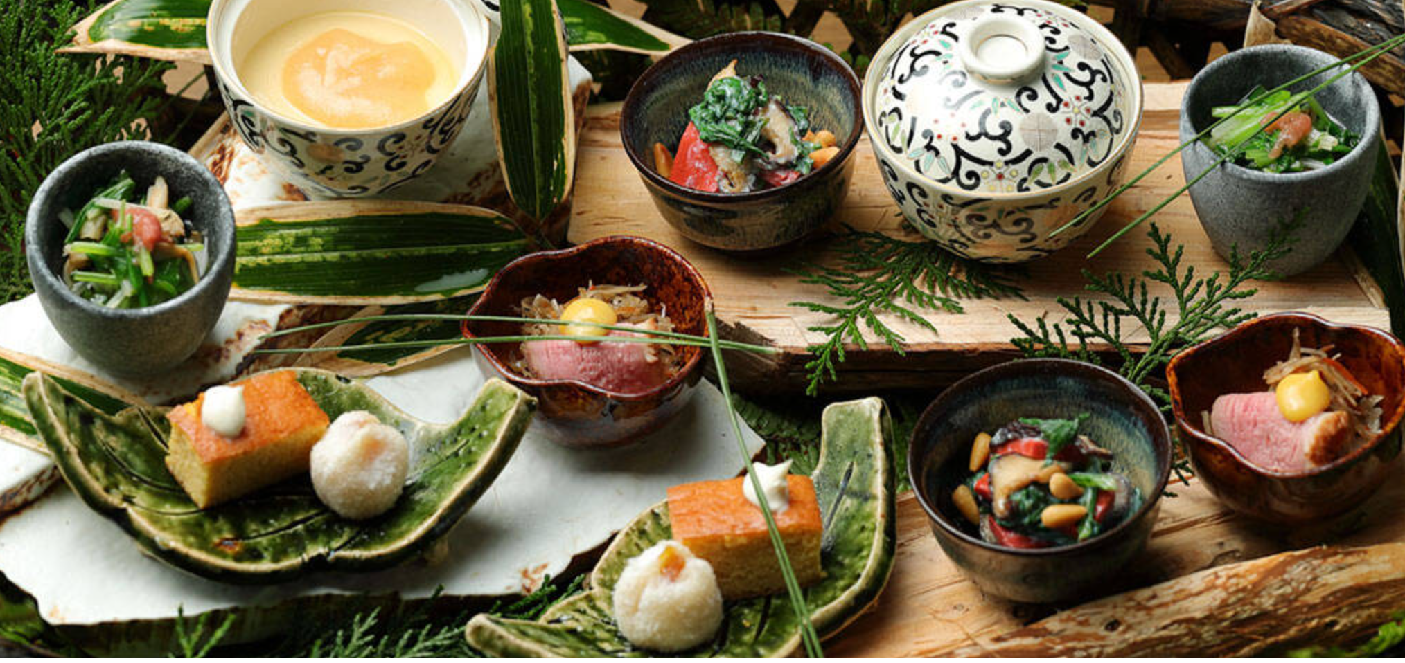 ふふ箱根 日本料理 山の笑のプリフィックスの夕食