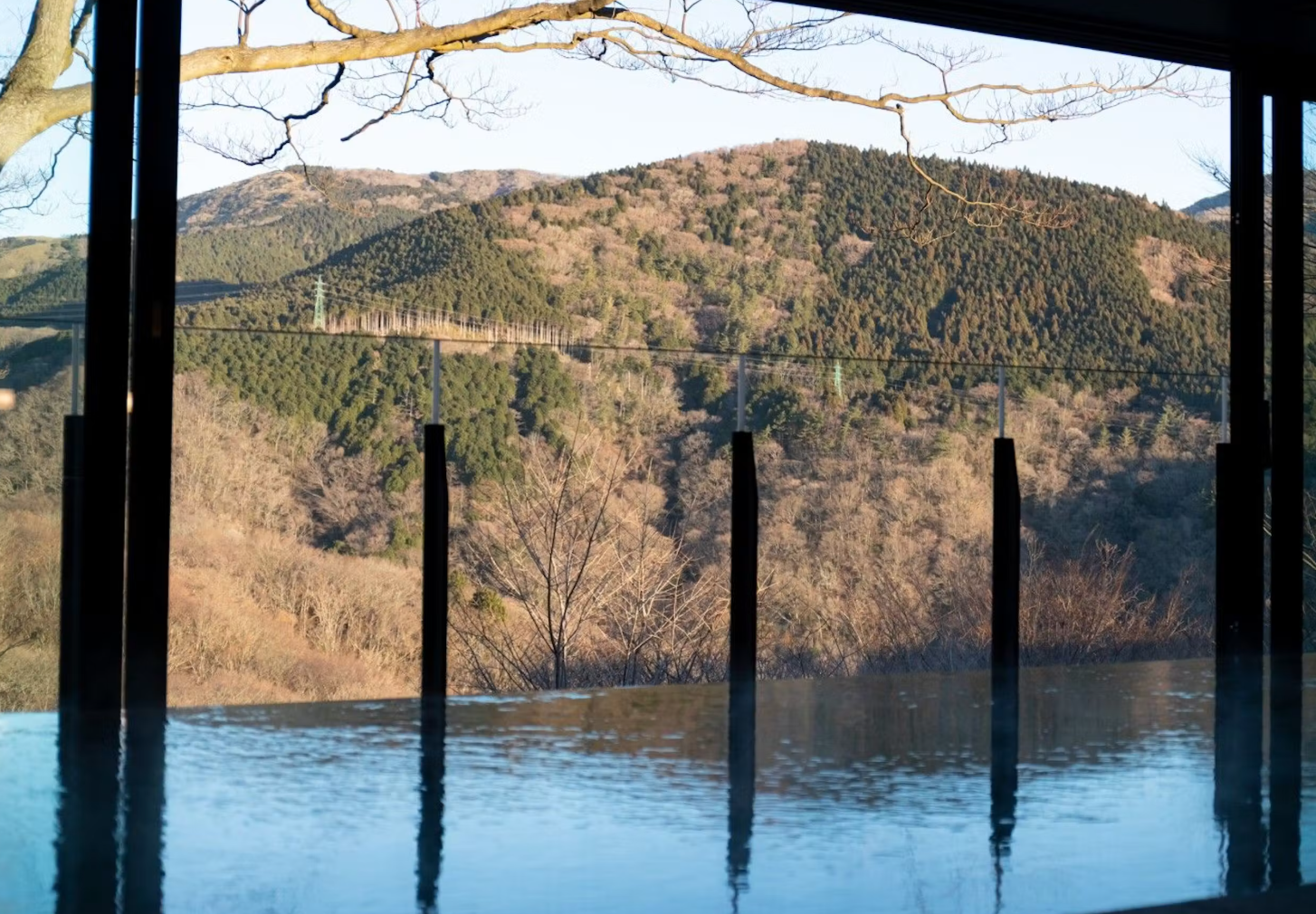 ふふ箱根 箱根連山を望む大浴場